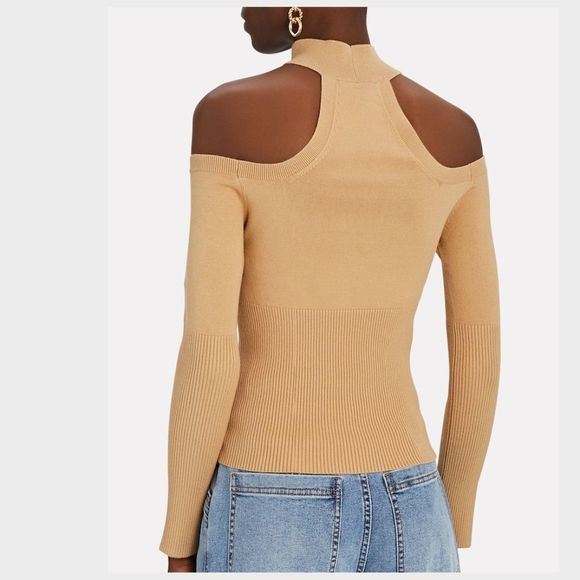 JONATHAN SIMKHAI Lila Cold-Shoulder Rib Knit Top - Picture 4 of 8